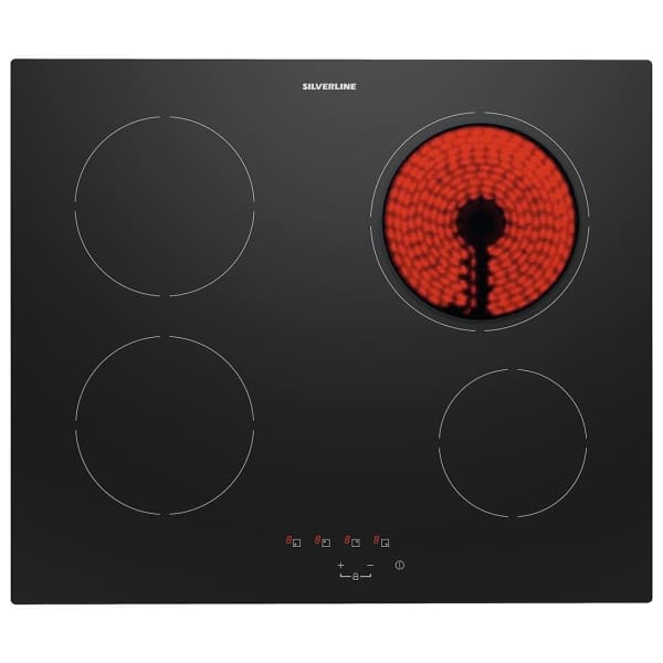 Plaque à induction SILVERLINE 4 Feux Noir en verre (VC8210B01) Plaque à induction SILVERLINE 4 Feux Noir en verre (VC8210B01)